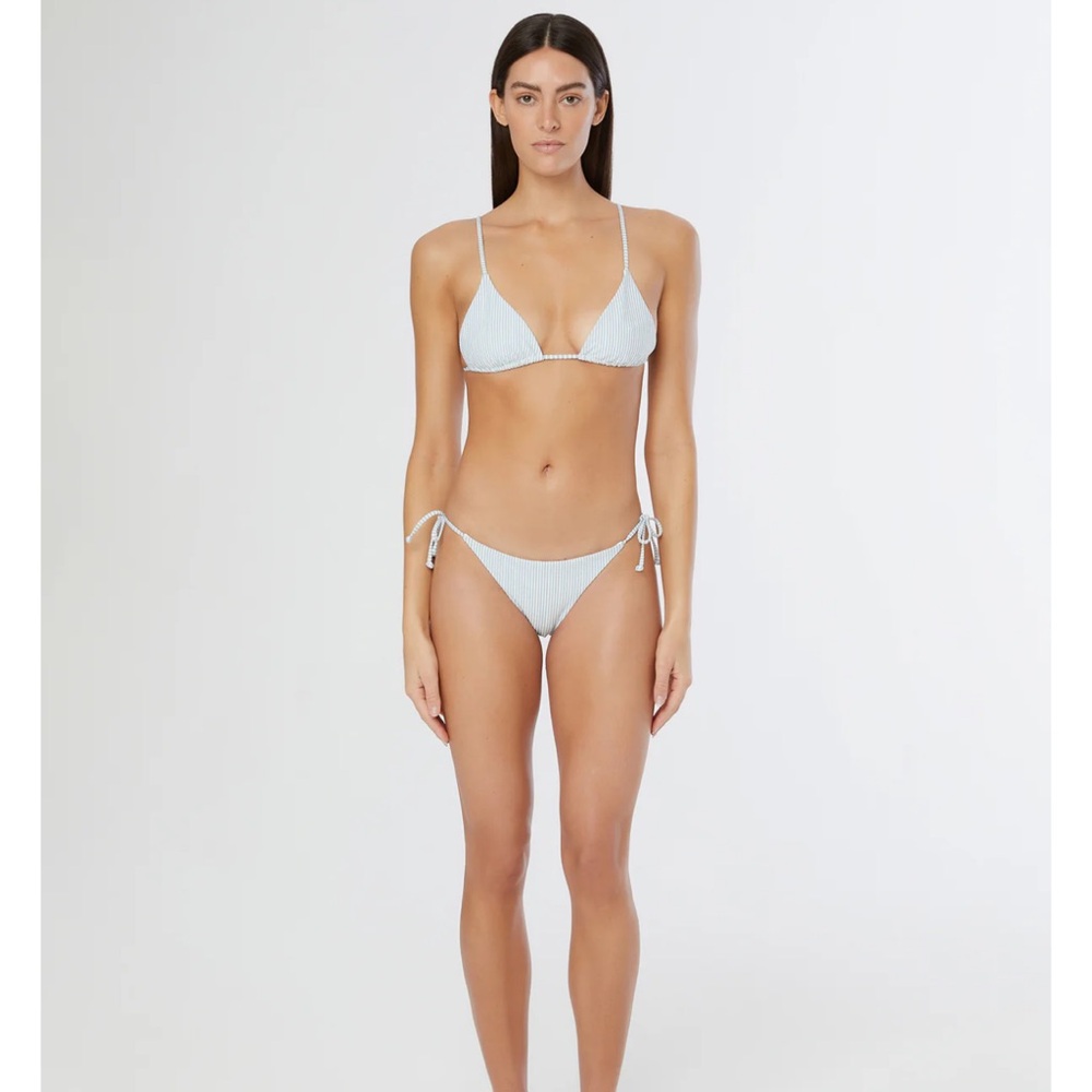 Onia Pale Alexa Bikini Top Blue 
Size XS